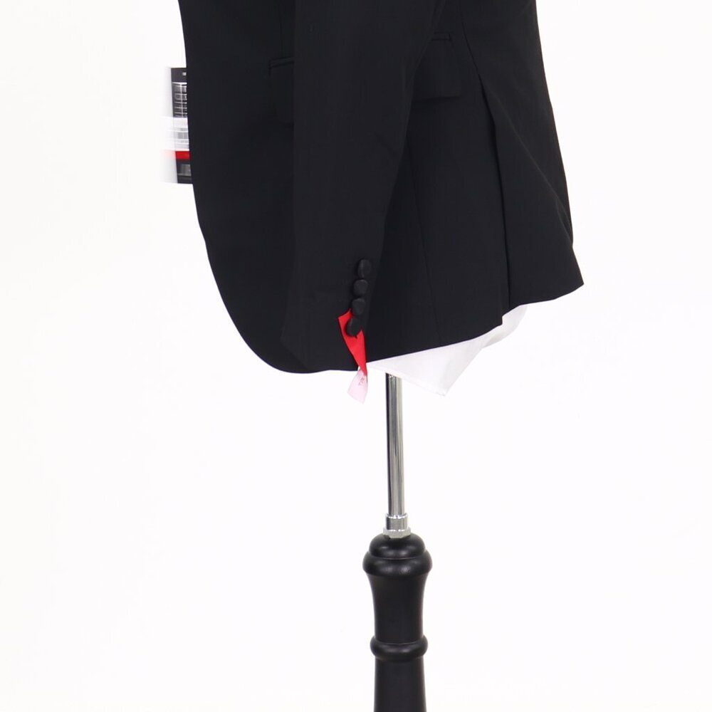 J. Ferrar 34R Black Solid 1-Button Sport Coat Blazer Jacket T133 - Picture 8 of 11